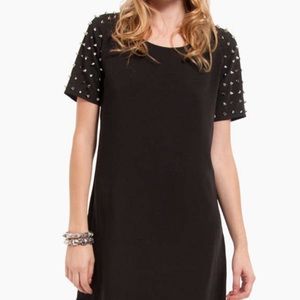 LaROK Black Mini Shift-Dress w/ Gold Embellishment